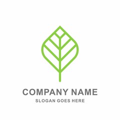 Organic Herbal Plant Green Leaf Nature Farm Vegetables Agriculture Business Company Stock Vector Logo Design Template