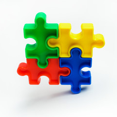 Fototapeta premium Puzzle: autism awareness day or month concept