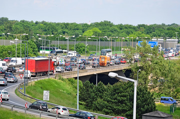 Stau auf der Autobahn