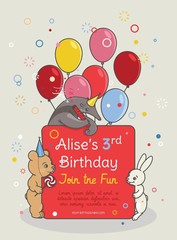 Invitation card for children s birthday party
