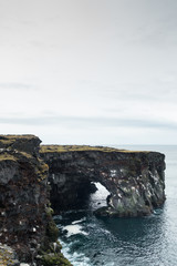 Natural Arch On Icelandic Coast