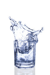 Fototapeta na wymiar Glass and water