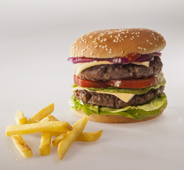 Hamburger e patatine