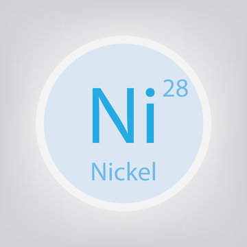Nickel Ni Chemical Element Icon- Vector Illustration