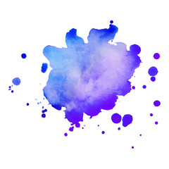 Abstract isolated watercolor hand drawn paper texture stain on white background for text design, web, label.