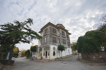 Fototapeta premium Wooden mansion from heybeliada, prince islands in Istanbul. 