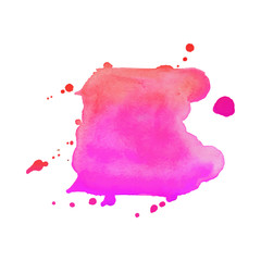 Abstract isolated watercolor hand drawn paper texture stain on white background for text design, web, label.