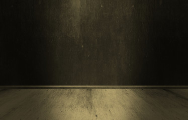 Background of a wall, a cellar, a ray of light