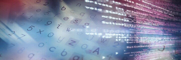 Obraz premium Blue code