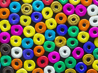 Fototapeta premium formed with rounded beads colorful abstract background