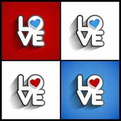 Love, Valentines Day Design On Background vector illustration