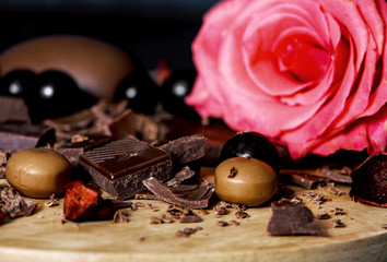 шоколад и цветы