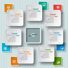 Abstract 3D Paper Infographics