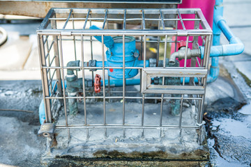 Water Meters in cage