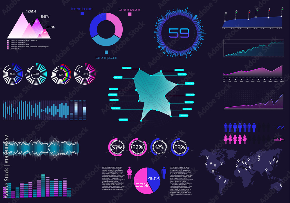 Poster multipurpose business infographic vector brochure template for presentation. charts, diagrams and in