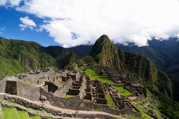 The Incan ruins Machu Picchu mysterious city in Peru, South America