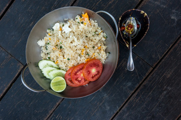 Crab Fried Rice - Fried rice thai style in asia ,Thailand.