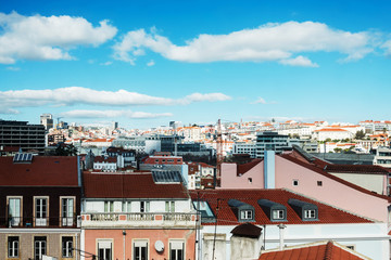 Obraz premium panoramic historic architectural Lisbon, Portugal