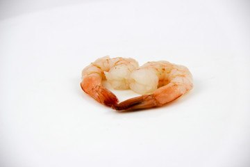  seafood. shrimp on a plate.