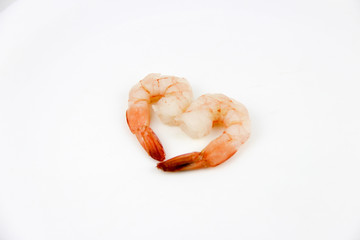   seafood. shrimp on a plate.