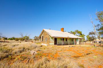 Abandoned home in the ghost town of Gwalia in the Western Australian goldfields near Kalgoorlie....