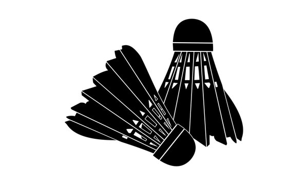 recommend clip art: silhouette image two shuttlecock.