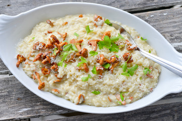 Risotto with chantarelles