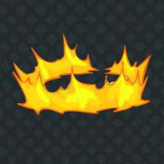 fire on black background