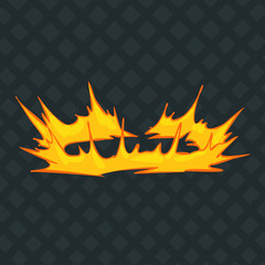 fire on black background