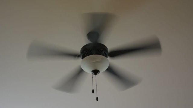 ceiling fan spinning