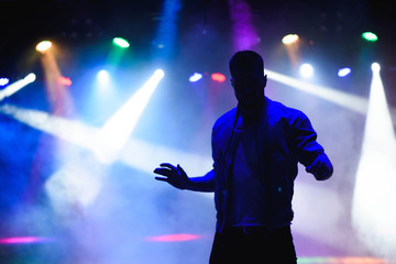 silhouette of male dancer