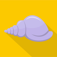 Marine shell icon. Flat illustration of marine shell vector icon for web
