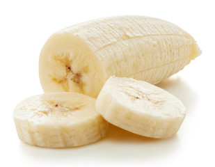 Banana slices isolated