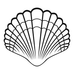 Big shell icon. Simple illustration of big shell vector icon for web