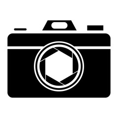 Camera shutter icon symbol and shutter blade of camera vector illustration