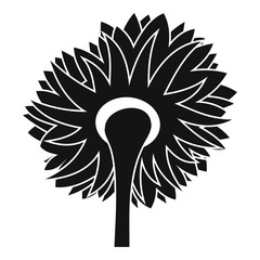 Turning sunflower icon. Simple illustration of turning sunflower vector icon for web