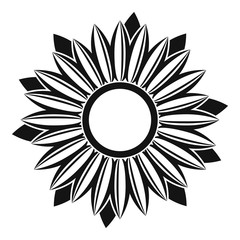 Ripe sunflower icon. Simple illustration of ripe sunflower vector icon for web