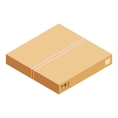 Packaging box icon. Isometric illustration of packaging box vector icon for web