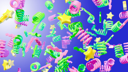 Colorful abstract background. 3D render