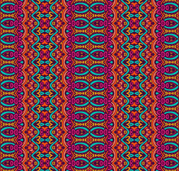 Abstract festive colorful geometric tribal pattern
