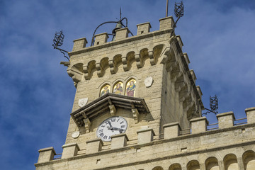 Fototapeta na wymiar Palazzo Pubblico in San Marino