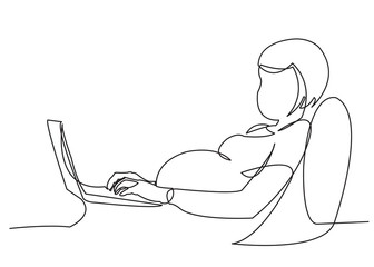 pregnant business woman