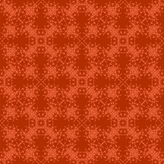 Red Ornamental Seamless Pattern. Endless Texture. Oriental Geometric Ornament