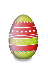 Easter egg isolated on white background