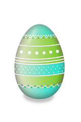 Easter egg isolated on white background