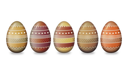 Easter eggs isolated on white background