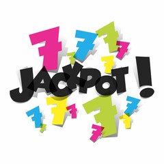 Creative Abstract Bingo Jackpot symbol vector illustration