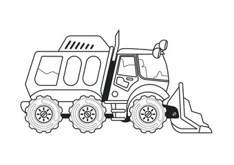 Cleaning Truck Coloring Book