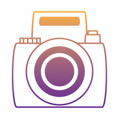 photographic camera icon over white background, colorful design. vector illustration