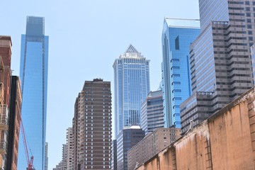 Fototapeta na wymiar Philadelphia downtown skyline. Big city view.